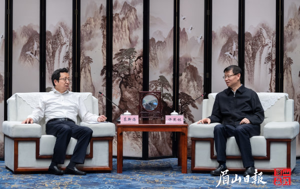 5月20日，江蘇省委常委、蘇州市委書記許昆林會見眉山市黨政代表團一行