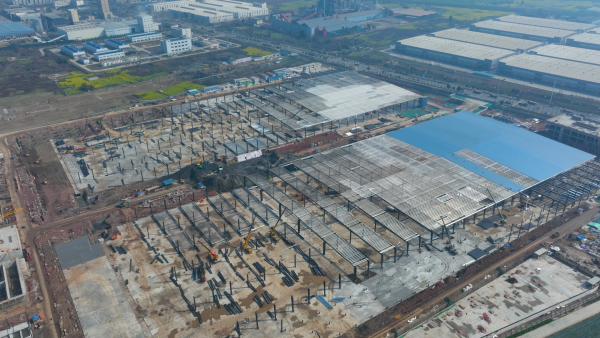  通威32GW太陽能電池項目（一期）雛形初顯。